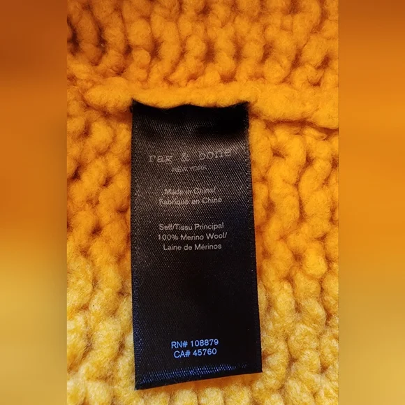 Rag & Bone Mustard Wool Arizona Crew Sweater - Picture 12 of 12